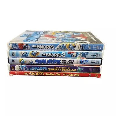 Smurfs DVD Lot Movie 1 & 2 Lost Village Vtg Cartoon Season 1 Vol 1 Legend Hollow • $6.99