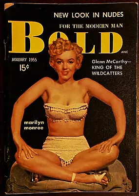 *RARE* MARILYN MONROE 'New Look In Nudes' BOLD MAGAZINE January 1955 Vol 2 No 1 • $43