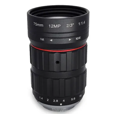 12 Megapixel 75mm FA 12mp 2/3   C-Mount Machine Vision Industrial Camera Lens • $90