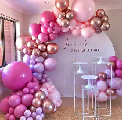 $15.99 • Buy Rose Gold Balloon Garland Arch Kit Pink Balloons Wedding Birthday Party Decor