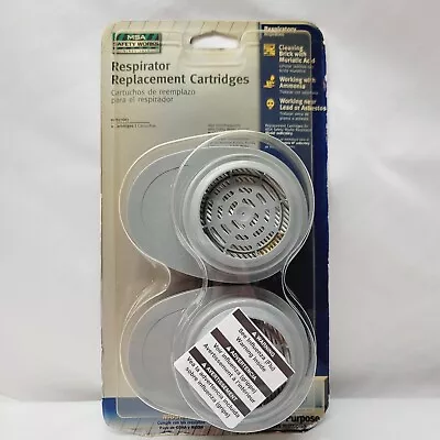 MSA SAFETY WORKS Respirator Replacement Two Cartridges 817667 OSHA & NIOSH P100 • $9.59