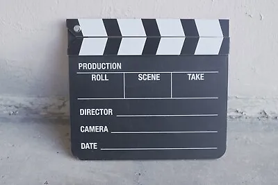 Movie/Film TV Slate Chalk Board Clapboard Wood Cut Action Scene Home Decorative • $9.89