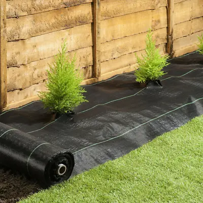 Weed Control Fabric Heavy Duty Ground Cover Membrane Sheet Garden Landscape Mat • £3.99