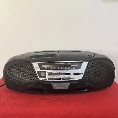 VINTAGE BOOMBOX FM AM PANASONIC RX-DS12 WITH CD AND CASSETTE Working • $80