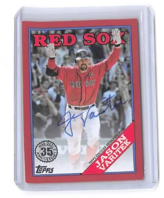 2023 Jason Varitek Red Sox Short Print SSP TOPPS Series 1 1988 Red AUTO #’d /25 • $69.99