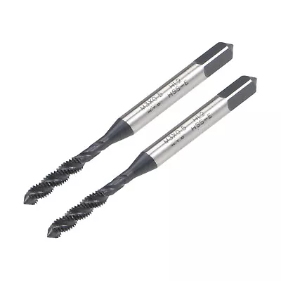 2pcs M3 X 0.5 Spiral Flute Tap Metric Machine Thread Tap HSS Nitriding Coated • $15.62