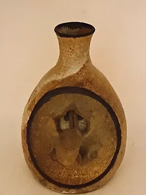 Vtg Signed Unique Long Nose “Ugly Man” Face Pottery Hand-Carved Vase 8” • $32