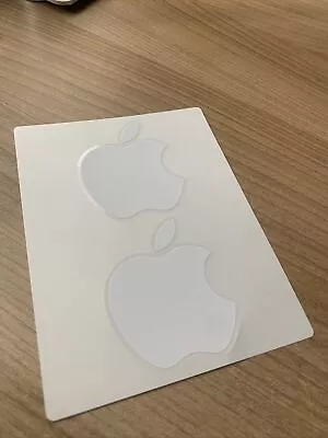 Genuine Original White Apple Logo Stickers X 2  - IPad/ IPhone / IMac / MacBook • £3