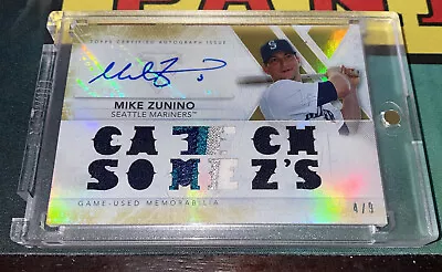 Topps Triple Threads Mike Zunino Auto Jersey Relic Nice SSP/9 Mariners Indians • $23.99