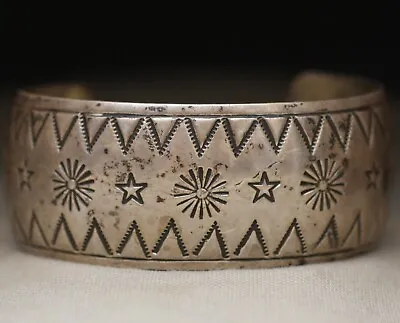 Micheal Mendoza Vintage Native American Navajo Sterling Silver Cuff Bracelet • $247.50