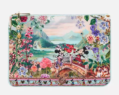 CAMILLA FRANKS Disney Small Canvas Clutch Mickey Takes A Trip Brand New With Tag • $119