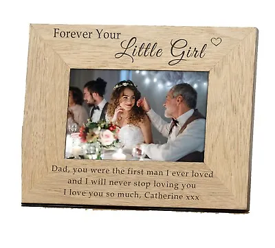 Dad Engraved Wedding Personalised Gift Photo Frame Father Of The Bride Present • £19.99