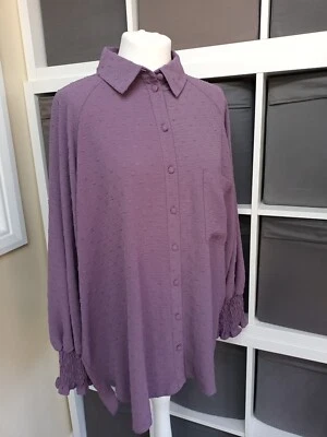 £6.99 • Buy TU - Ladies Size 20 Spring Summer Button Up Long Top / Blouse Shirt Covers Bum