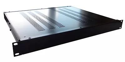 1U 19 Inch Rack Mount Vented Enclosure Chassis 390mm Deep In Black • £76