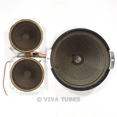 Set Of Vintage Carbonneau Speakers From Tube Console - 8  Woofer 2x 5  Mids • $14.95