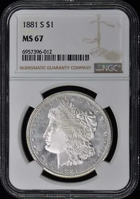 1881-S Morgan Dollar S$1 NGC MS67 • $988.99