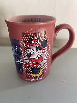 Walt Disney World Parks Minnie Mouse Mug Pink Red Collectible Coffee Cup 14oz • $10