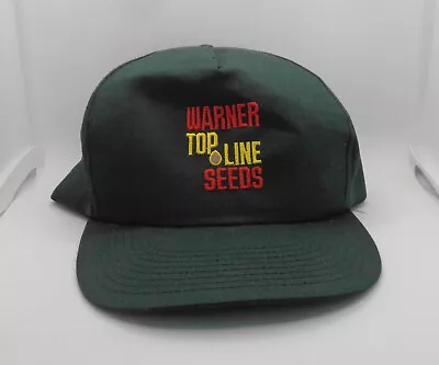 Vintage Warner Top Line Seeds Snapback Farmer Trucker Cap Hat By Cintas • $9.99