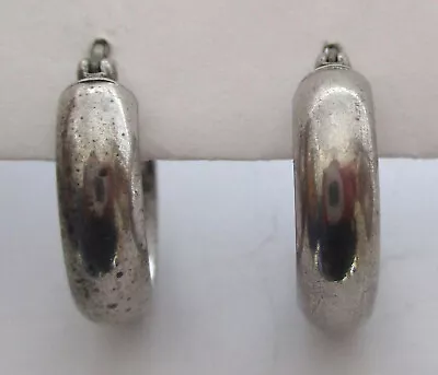 Vintage Sterling Silver Hoop Earrings 925 • $4.50
