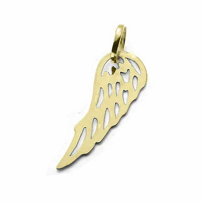 9ct 375 Yellow Gold  Angel Wing Pendant Charm • £44.40