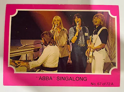 ABBA Trading Cards Australian Scanlens Pink Series - 67 ABBA Singalong • $6