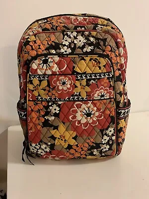 Vera Bradley Retired Bittersweet Pattern Backpack Book/Laptop Bag Many Pockets • $16
