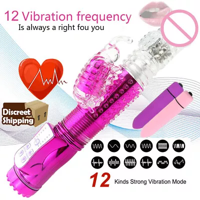 Thrusting Rabbit Vibrator Multi-Speed Rotate Dildo G-Spot Stimulation Sex Toy AU • $12.95