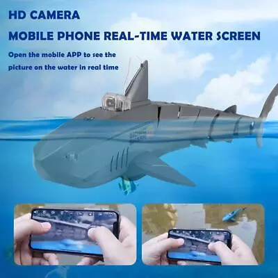 RC Boat Camera 2.4g Remote Control Waterproof Submarine Shark N Electric U0R6 • $60.21