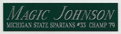 MAGIC JOHNSON MICHIGAN STATE NAMEPLATE FOR AUTOGRAPHED Signed BASKETBALL JERSEY • $14