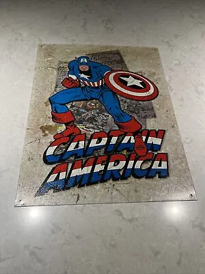 $9.99 • Buy New Marvel Comics Captain America - Cover Splash Decorative Metal Tin Sign