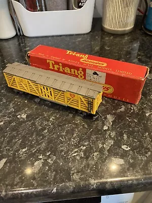 Hornby Tri-ang R126 Stock Car Yellow - OO Gauge Boxed • £11.95