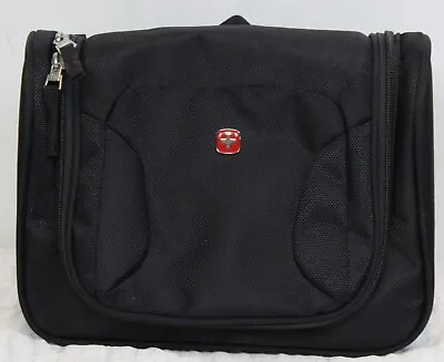 Swiss Gear Black Travel Toiletry Hanging Dopp Kit Bag Mesh Pockets Tactical • $20