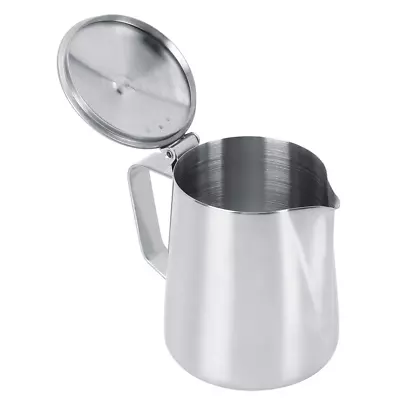 Creamer Jug With With Lid Coffee Pitcher Comfortable Handle • £12.95