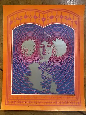 Vintage Victor Moscoso Neon Rose KMPX Radio Original Poster 1967 Psychedelic • $225