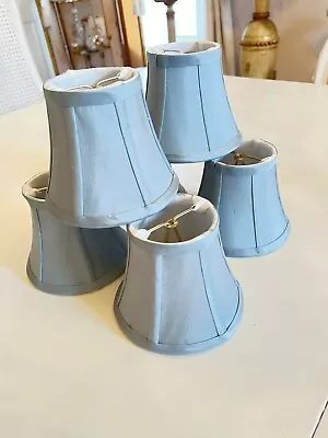 Vtg Lamp Shade Covers Set Of 6 French Blue Candelabra Small • $75