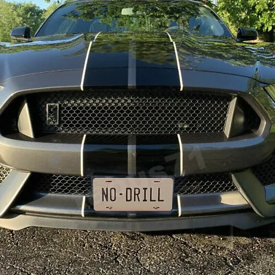 No Drill License Plate Mount For 15-21 Ford Mustang GT350 Lower Bumper Grille • $54.99