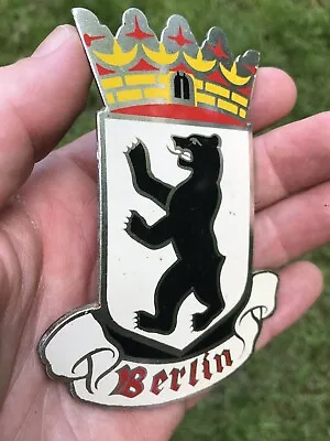 BERLIN BADGE BEAR CROWN WEST OLDTIMER 50ies VW SPLIT PORSCHE 356 MERCEDES SL BMW • $249