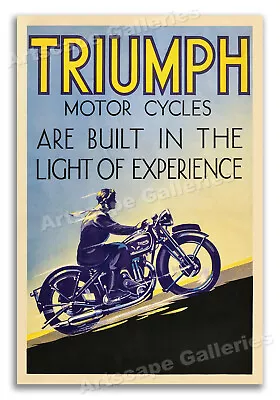 Triumph Motorcycles - 1930s Vintage Motorcycle Poster - 24x36 • $25.95