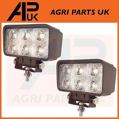 PAIR Of 18W Rectangle LED Work Light Lamp Flood Beam Digger Tractor 4x4 Offroad • $44.75