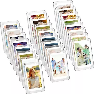24 Pcs Acrylic Refrigerator Magnet Mini Picture Frame 2 X 3 Double Sided Cle... • $54.10