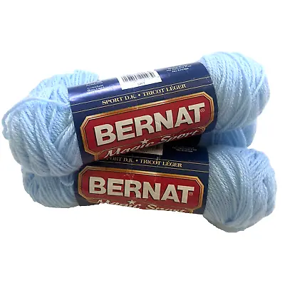 Bernat Magic Sport Yarn Sky Blue Lot Of 3 Acrylic DK Light (3) - New • $16.07