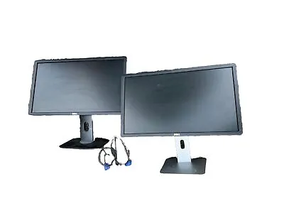 Lot Of  2 Dell 24 Inch P2412HB Ultra Sharp Full HD Widescreen LCD Monitor Tested • $108