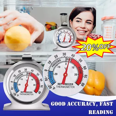 £3.59 • Buy Steel Refrigerator Freezer Thermometer Dial Temperature Gauge 