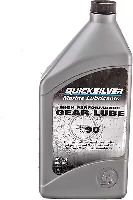 Quicksilver 858064Q01 SAE 90 High Performance Gear Lube  32 Oz Unspecified  • $17.25