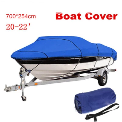 £80.94 • Buy 210D Extra Heavy Duty Boat Speedboat Cover 20-22ft Waterproof Fish Ski V-Hull
