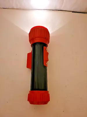 Vintage Flashlight Dorcy Magnet Side Hand Held Red & Black • $14.50