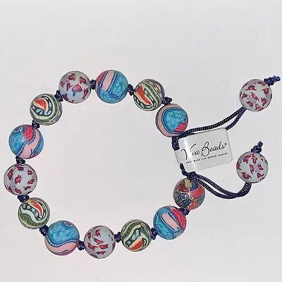 Viva Beads Chunky Tie Denim Color Bracelet. NWT • $20