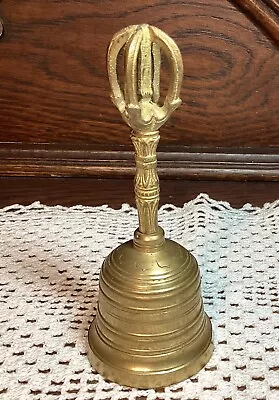 Vintage Brass Bell Tibetan Buddhist Prayer Meditation Altar Bell • $29.94