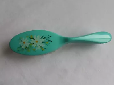 Vintage Avon USA Hair Brush - Turquoise With Daisies • $6.99