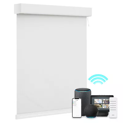 Changshade  Blackout Curtain Smart Roller Blind Work With Alexa Phone Control • $308.99